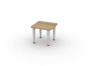 coffeetables A range of reception tables to complement the Receptiv range is available in two styles - either MFC or Glass tops with tapered legs.