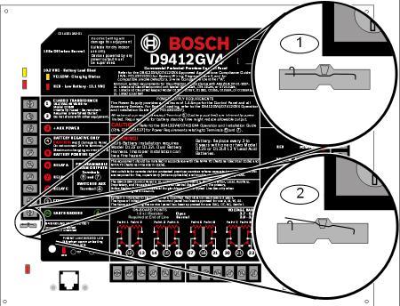 D9412GV4/D7412GV4 v2.03 Installation and System Reference Guide 4.0 Installation. 4.4 Installing the Control Panel 1.