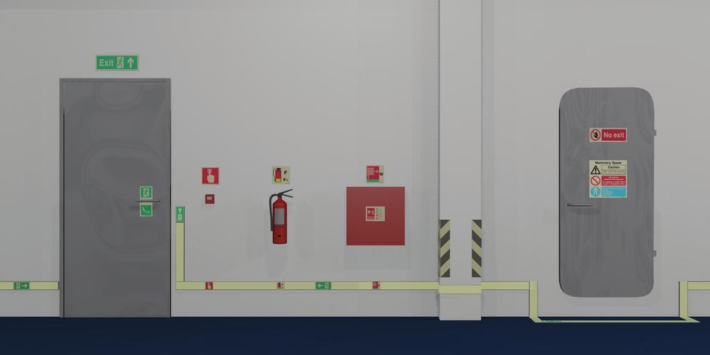 The Low Location Lighting (LLL) system is a unique system that allows all evacuation routes to stay illuminated, thereby communicating a clear, continuous and unambiguous means of escape message