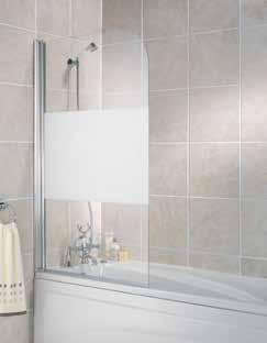 20mm adjustable profile for ease of fit to a sloping wall 216988 Polished Silver Effect Frame/Clear Glass Half Frame with Towel Rail 1500 x 850mm (h x w)