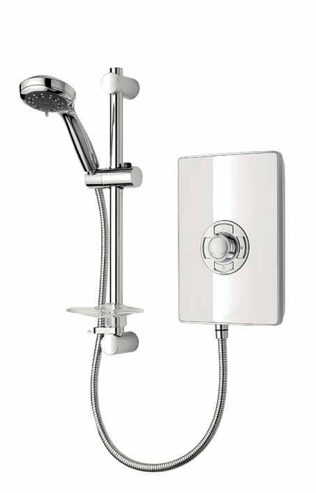 Electric Showers Triton T1SI Single Control Designed to make installation easier with 7 possible water and 3 cable entry points Illuminated start/stop button Single control