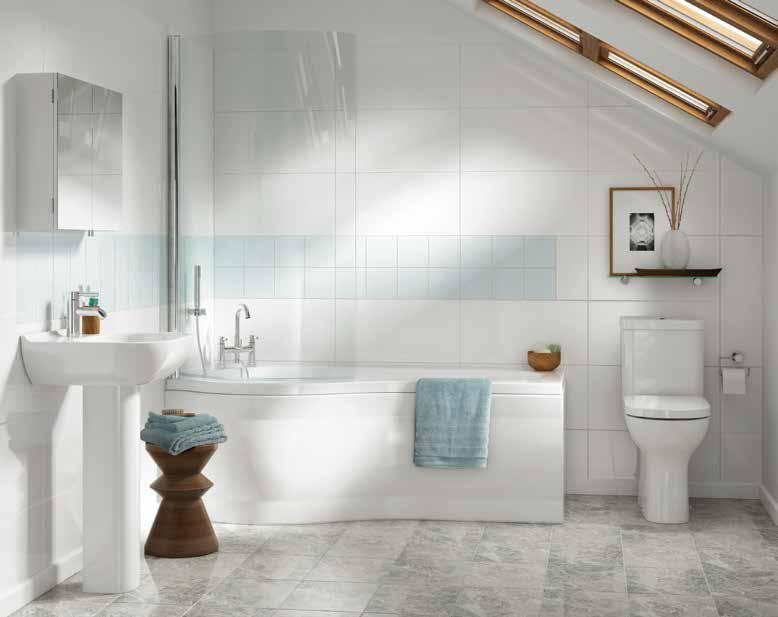 Positano A beautiful and modern suite perfect for the family home, with a soft close toilet seat and optional eco flush setting on the toilet to aid water saving.