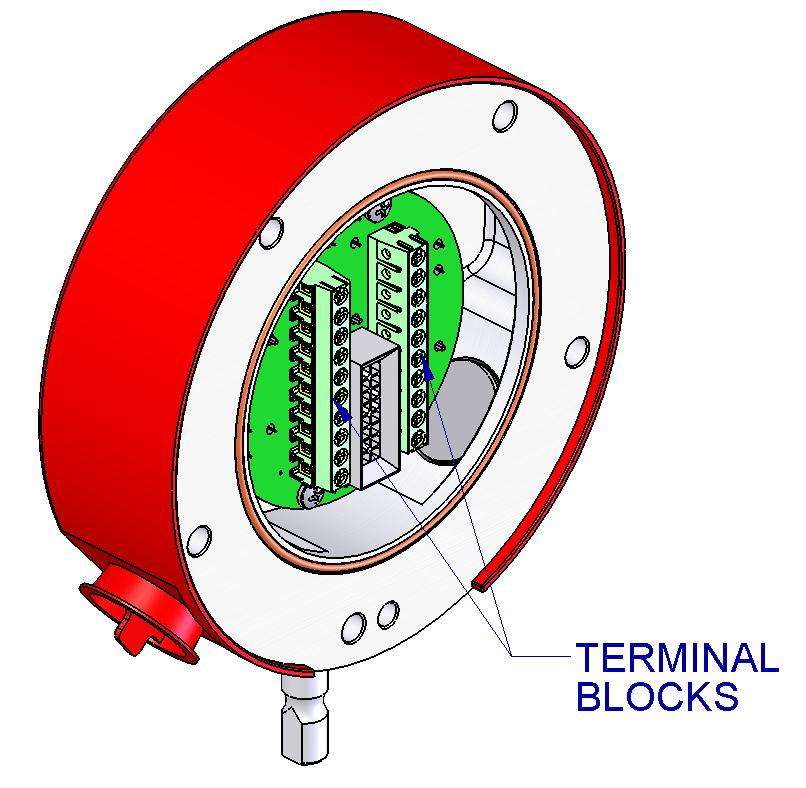 Figure 19: Base Housing and Terminal Blocks Table 7: Terminal Block Connections Terminal Block P2 Terminal Block P1 Pin # Description Pin # Description 10 WARN 2 1 FLT 2 9 WARN 1 2 FLT 1 8 WARN C 3