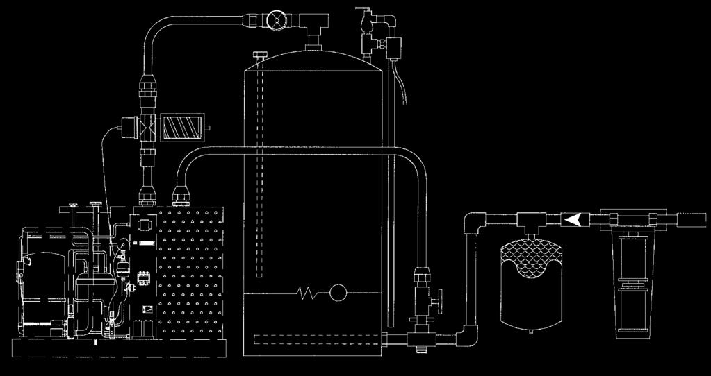 Figure 1 - Suggested Water Piping Diagram Hot Water To Hot Water Supply Front View 67" 67" Mueller Fre-Heater Tri-Plate B Cold Water