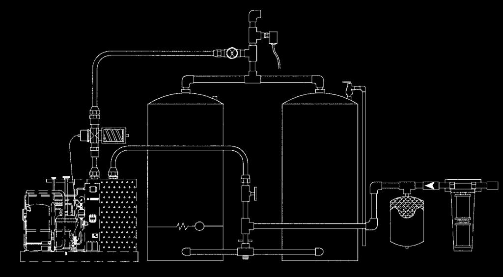 Tri-Plate B Storage Tank Water Filter Minimum 6" Minimum 24" for Service/Maintenance Minimum 16" To Hot Water Supply Hot Water