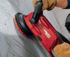 Aerodynamic hood design Thanks to the new blade rotation direction and aerodynamic dust hood design, dust doesn t stand a chance. Hilti power tools remove dust at its source.