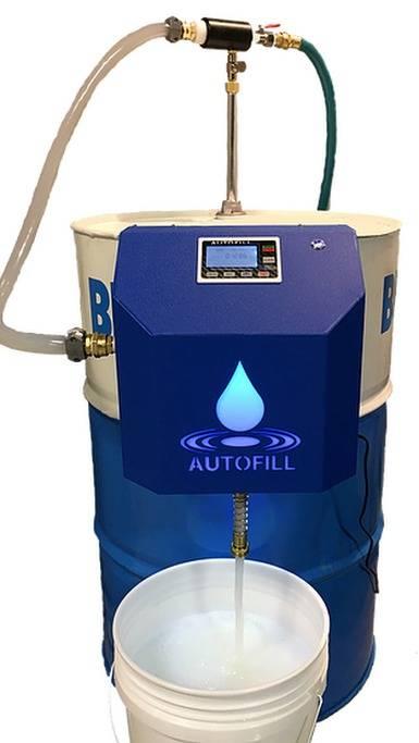 MODEL AF-1: WATER SOLUBLE BARREL MOUNT WITH MIX VALVE AutoFill Model AF-1 is the original version, which will mix, as well as dispense.