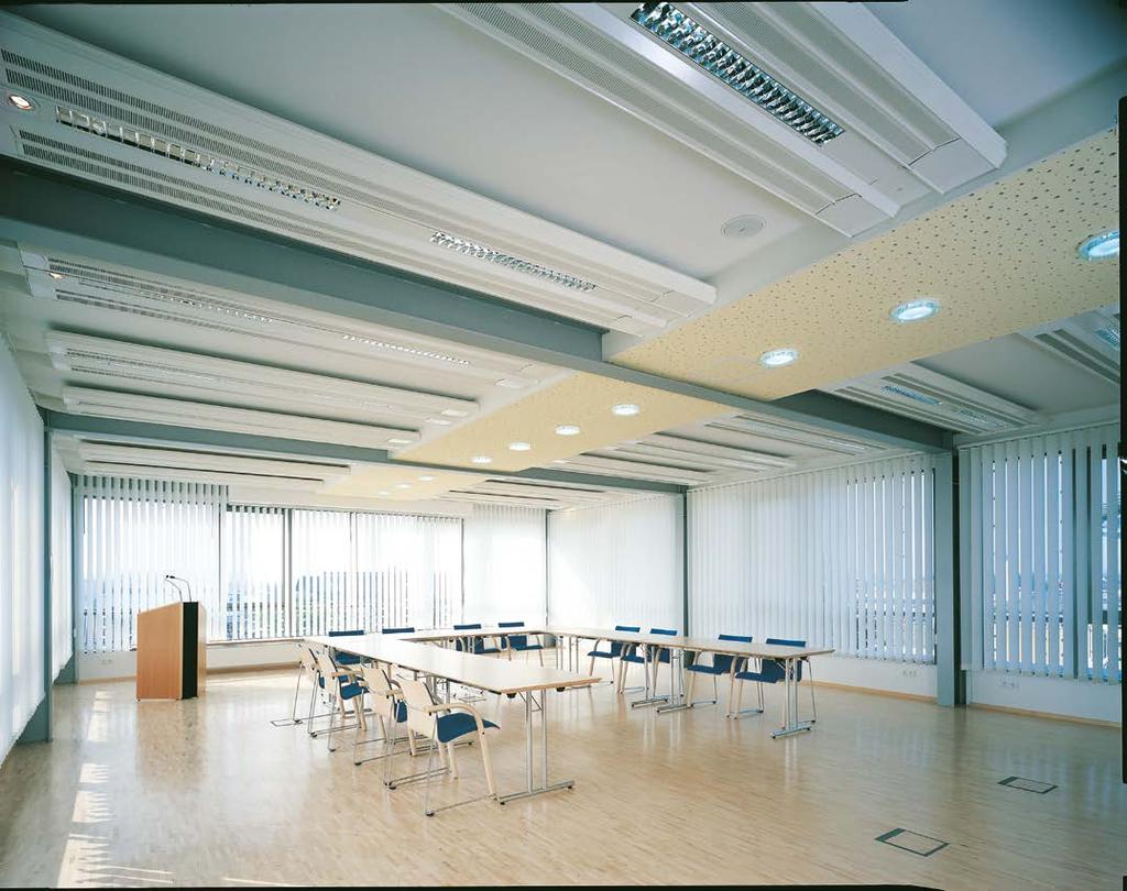 Use Lindab's natural convection beam is the lightest chilled beam available on the market. Podium is 's sister product; the difference between the two beams is that Podium also uses supply air.