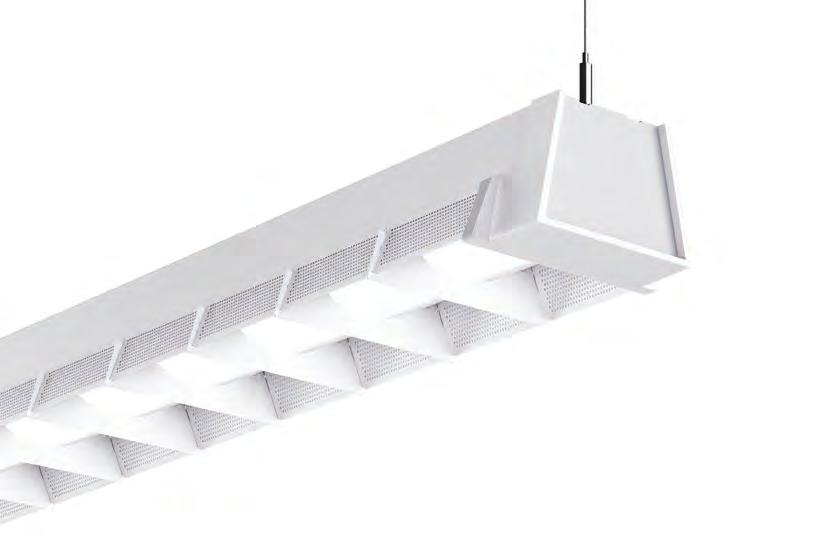 RZL Corelite What s new in Architectural The Corelite RZL LED suspended luminaire is a linear direct/indirect LED continuous row system, providing high quality, efficient illumination with high