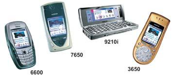 The following phones have been tested with the Home Guardian: Nokia 6600, 6630, 7650, 9210i, 9500, 3650, 7610 and Siemens SX-1.