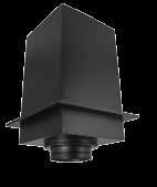 DuraPlus HTC ll-fuel Chimney Reduced Clearance Square Ceiling Support ox C Use with flat, vaulted, or cathedral ceilings. Square Ceiling Support ox is painted black.
