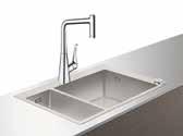 760 660 500 S711-F660 Built-in sink Depth 190 mm, for 800 mm built-in cabinet # 43302, -800 with one tap hole Manual waste set: # 43921, - 0 0 0 C71-F660-03 Built-in sink