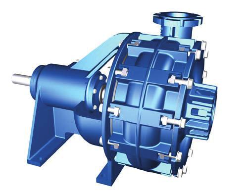 Type C - Horizontal Pump Horizontal pump also available with fabricated steel base for the heavier duties Overhead vee driven pump Recessed impeller, cup shaped impeller or