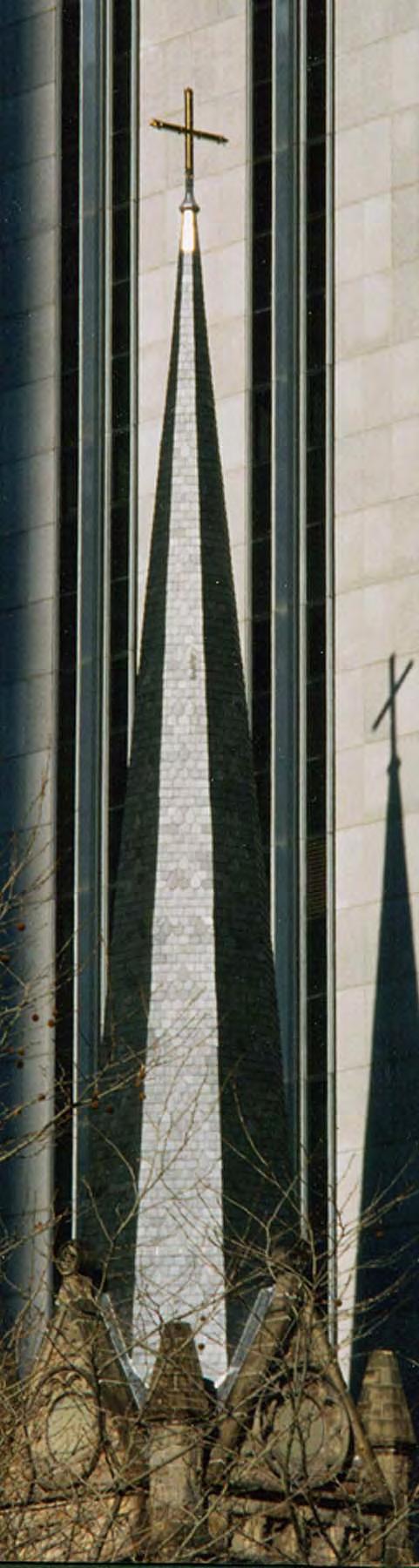 TOWER CROSS FOR FIRST LUTHERAN CHURCH PITTSBURGH, PENNSYLVANIA Provided design of the patterned slate and a new