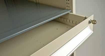 CABINETS: Drawer Features & Accessories CABINETS: Drawer Features & Accessories Security Drawer and Top Panel Lock-in/Lock-out Latches Individual, key-activated security drawer locks can lock a
