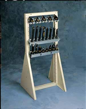 SPECIALTY STORAGE: NC Tool Storage SPECIALTY STORAGE: NC Tool Storage Floor Stand Tool Rack FLTHR Benchtop Tool Stand Benchtop Tool Rack A simple inexpensive means of storing tooling at machining