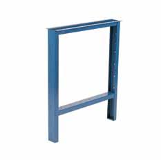 WORKSTATIONS & BENCHING: Bench Legs WORKSTATIONS & BENCHING: Stringers, Footrests & Footrest Shelves Open Bench Legs Formed steel leg units predrilled for fastening 5 3 8 27-3/4 H Open Bench Legs