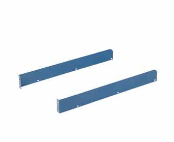 high) End Stops Flat steel panels with rear portions formed and pierced for attachment to backstops and/or riser shelves Supplied in a pair for left and right ends of bench unit 1-1/8 3-3/4 Modesty