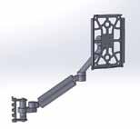 Description V-45 Dual Flat Panel Monitor Arm Flat Panel Monitor Arm For attaching flat panel monitor to upright Accepts both 75mm and 100mm square monitor hole patterns Includes bracket 17 1 2 lb.