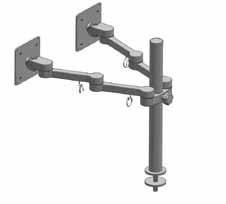 75 high aluminum post Mounts through worksurface, hole diameter 1 2 Full Function Flat Panel Monitor Arm PART No. DESCRIPTION weight 53 Full Function Flat Panel Monitor Arm, Post Mount 8 lbs.