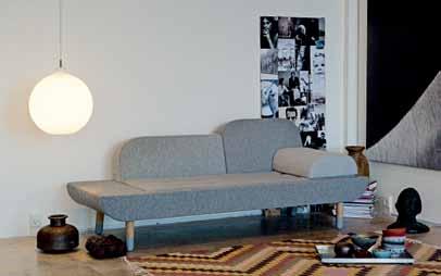 On the right: PH 80 floor light, designed by Poul