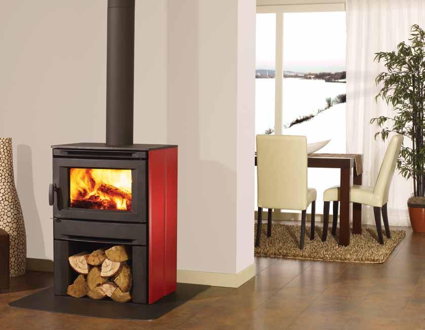 EX90 CS1200 shown with with Excalibur red side front panels in black and black and nickel floor pad.
