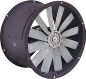 Sizes: 1650 to 8075 Volumes to 260,000 CFM Pressures to 20" wg Request Bulletin VAV PANEL / TUBEAXIAL FANS for General, Industrial Ventilation Direct drive