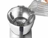 Stay away from the steam and handle the parts (bowl, lid, etc.) with caution. Never use the steam tray without the steamer basket.