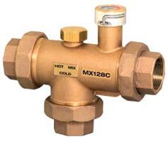 MX Series High Capacity Mixing Valve Key Features And Benefits Large flow proportional mixing or diverting valve Valve controls hot and cold supply based on control setting Teflon coating increases