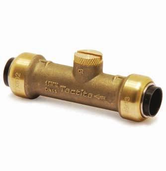 15mm and 22mm Tectite push-fit ends Double check valve with compression ends to EN 1254/2 Anti pollution valve