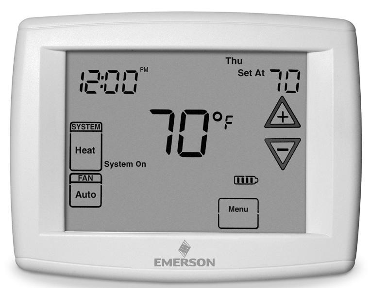 Blue Humidity Touchscreen Universal Thermostat with Humidity/Dehumidity Control and Automatic Heat/Cool Changeover Option Single Stage, Multi-Stage, Heat Pump Save these instructions for future use!