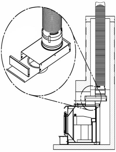 9.5.2 If the chimney liner does not align with the insert s flue outlet You can install a liner offset adapter (AC01370), which is sold separately.