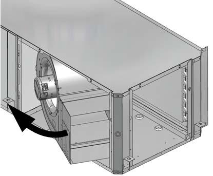 (Figure #8) 6. Rotate the blower into its new position.