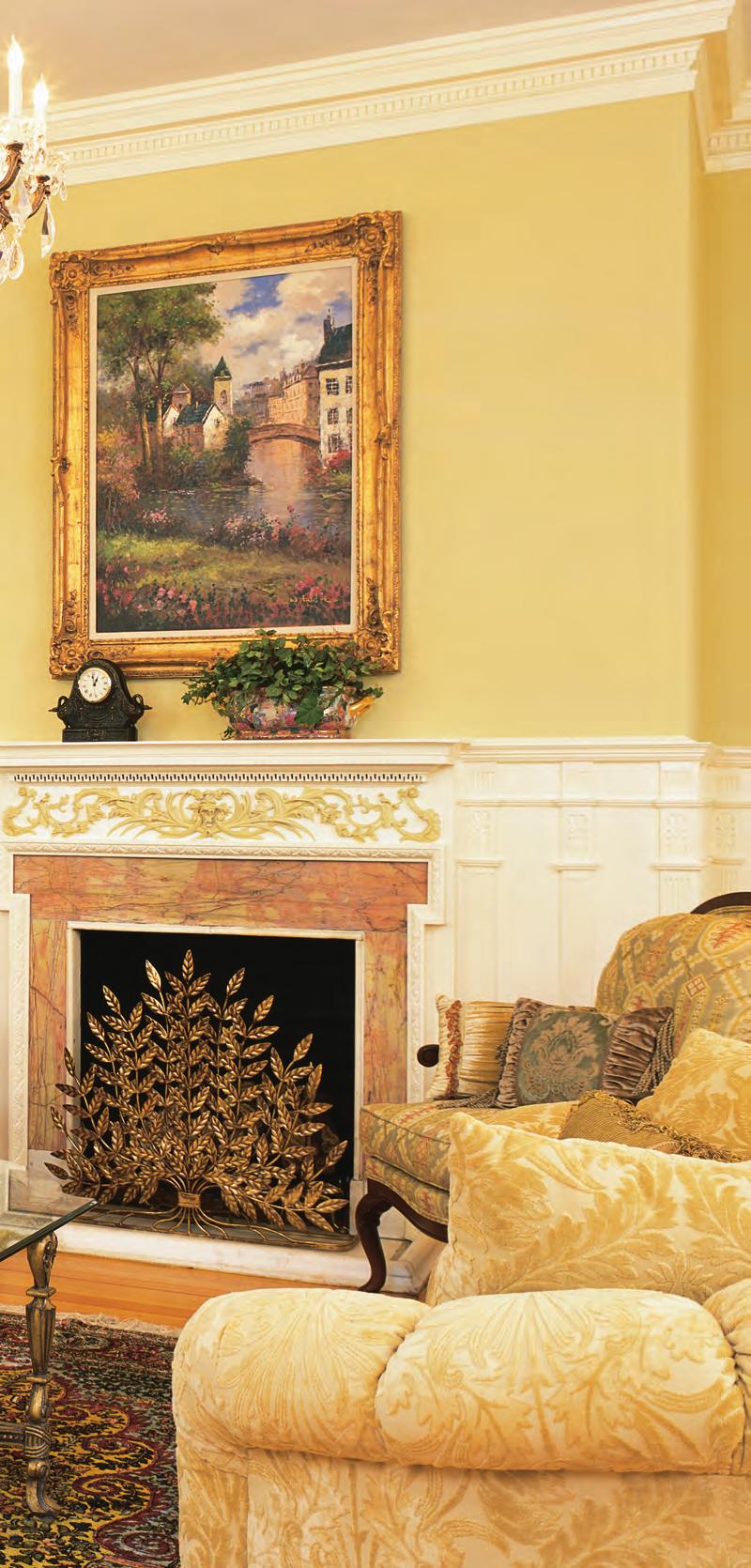 VISUAL FEAST A palate of golden ocher, ginger, and creamy beiges on walls and furniture creates a sophisticated but relaxed atmosphere.