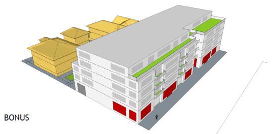 (80% MFI) Up to 100% Affordable commercial space (25% < market)