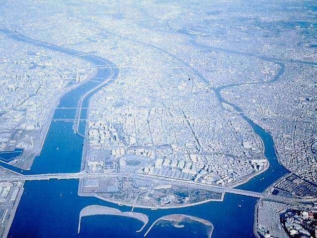 Edogawa City viewed from the air 04p Edogawa River Shin-Nakagawa River Kyu-Nakagawa River Nakagawa River