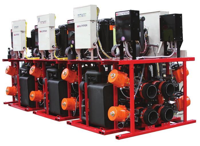Quad scroll compressor modules of 105-, 135-, 145- and 165-tons capacity are also available and may be mix-matched to create chillers of up to 1,320 tons