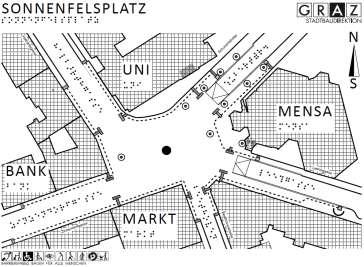 Shared Space Sonnenfelsplatz New urban mobility concept sharing the road space Urban upgrading and new road design One road level, no