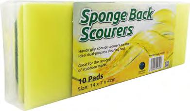 These handy-grip sponge scourers are the perfect dual-purpose cleaning tool.