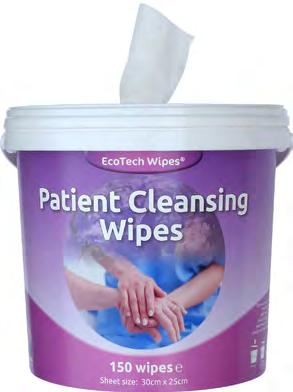 Leaves a pleasant citrus fragrance. Patient Cleansing Wipes A mildly fragranced wet wipe for cleansing the skin.