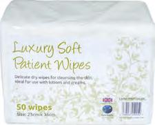 size: 30 x 25cm Soft Dry Patient Cleansing Wipes Standard (PWF2000) - Box 2000 Luxury (PWF2000LUX) - Box 2000 CASE