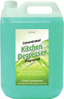 CLEANING CHEMICAL CONCENTRATES HEALTHCARE JANITORIAL CATERING HOUSEHOLD Each 5 litre Concentrate will produce 15 litres of cleaning solution (20 x 750ml trigger sprays).