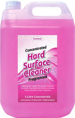 Leaves surfaces squeaky clean with a pleasant citrus fragrance. Hard Surface Cleaner Fragranced Rapid action cleaner for all hard surfaces. Excellent on granite and marble worktops.