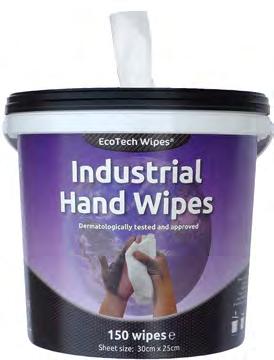 1 2 3 Industrial Hand Wipes Bucket 150 wipe bucket Sheet size: 30 x 25cm