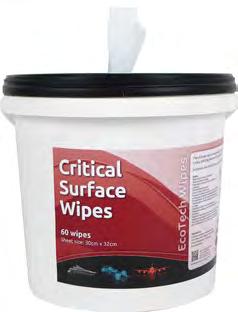 INDUSTRIAL WIPES INDUSTRIAL Critical Surface Wipes EcoTech s Critical Surface Cleaning wipes have been developed especially for jobs where clean is just not enough.