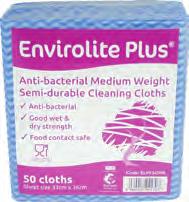 Impregnated with an anti-bacterial agent to inhibit growth of bacteria on the cloth.