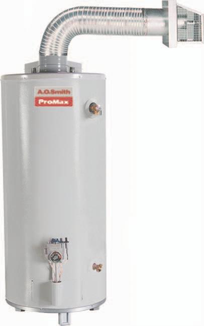 GAS WATER HEATERS Pro Max SL Direct-Vent Closed-combustion dual-channel vent system draws combustion air from outside, vents to outside the home No electrical power required MODEL FIRST HOUR ENERGY