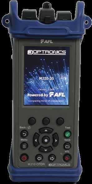 OPTRONICS M210 MULTIFUNCTION MICRO OTDR M210 Multifunction OTDR The M210 and M310 are the only inspection ready QUAD OTDRs that combine OTDR, OPM and VFL capability with a proven, easy-to-use and