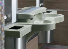 All-in-one-of-a-kind Advocate Lavatory Systems provide soap, faucet and hand drying all in one spot.