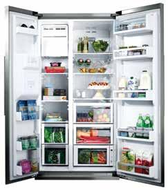 A built-in fridge fits neatly in a single cabinet and gives you the extra cooling space